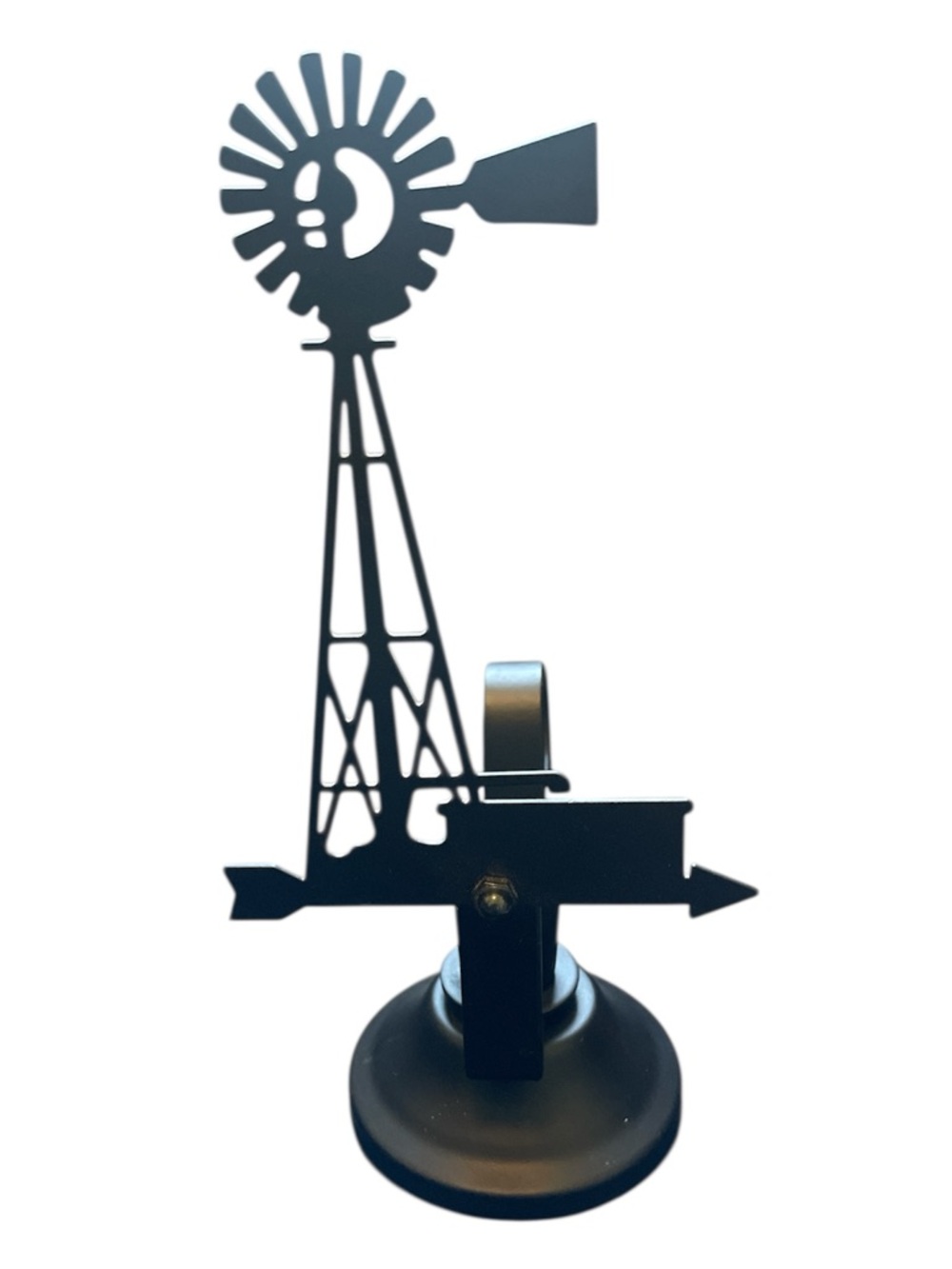 Black Metal Windmill Candle Holder Taper Peg Votive Cabincore Farmhouse
